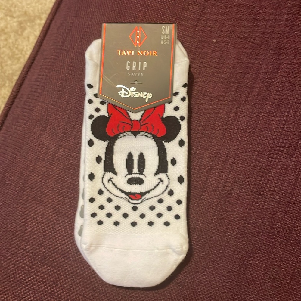 Tavi Noir Minnie Mouse grip socks NWT
